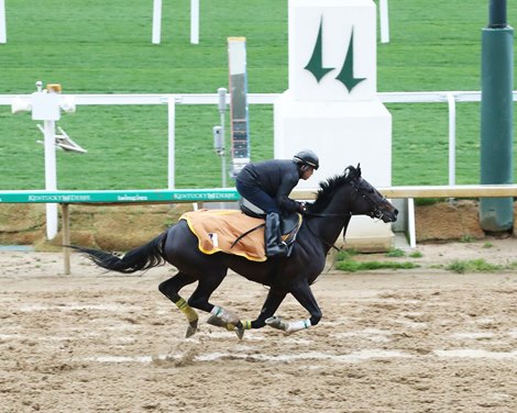 Crown Pride - Work - Churchill Downs - 041622<br><br />
Jockey: Damian Lane<br><br />
Trainer: Koichi Shintani<br><br />
Owner: Teruya Yoshida