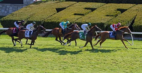 First time by in the Elkhorn as Two Emmys leads the way.  Channel Maker #5 with Luis Saez goes on to win the Elkhorn (G2T) at Keeneland on April 23, 2022.