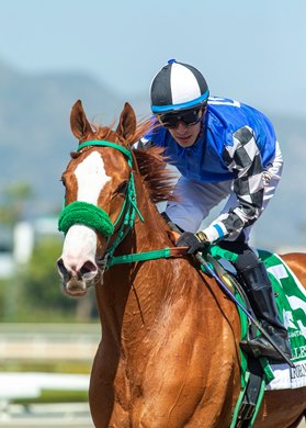 Steve Moger's Stilleto Boy and jockey Juan Hernandez win the Grade II $200,000 Californian Stakes Saturday, April 30, 2022 at Santa Anita Park, Arcadia, CA.<br><br />
Benoit Photo