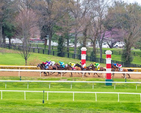 Just One Time with Flavien Prat wins the Madison G1 at Keeneland, Lexington, Ky. on April 9, 2022