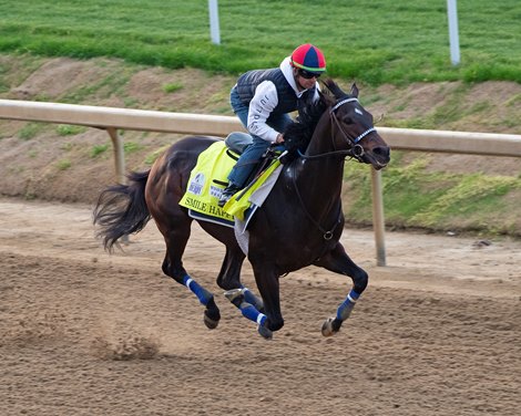 Smiile Happy<br><br />
Training at Churchill Downs in Louisville, Ky., on April 30, 2022.
