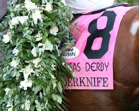 Cyberknife wins the Arkansas Derby Saturday, April 2, 2022 at Oaklawn Park