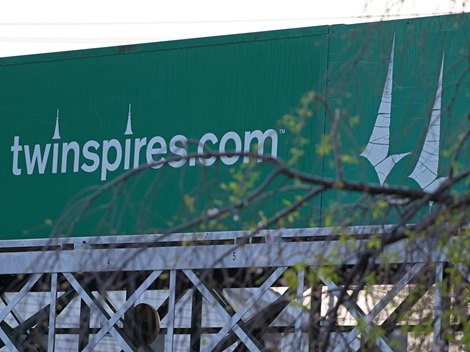 twinspires.com signage on the starting gate