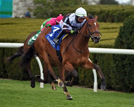 April 9, 2022: Spendarella. Tyler Gaffalione up, wins the Gr.2 Appalachian at Keeneland