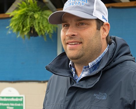 Brad Cox at Churchill Downs in Louisville, Ky., on April 30, 2022