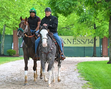 Secret Oath and D. Wayne Lukas<br>
Preakness coverage at Pimlico Racecourse on May 19, 2022.