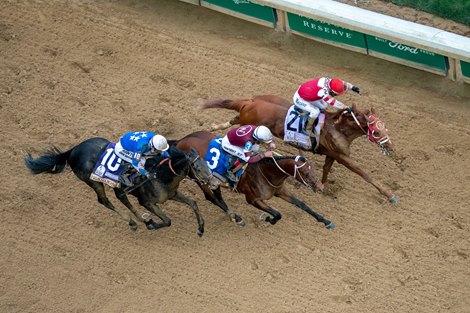 Rich Strike with Sonny Leon up wins the Kentucky Derby (G1) at Churchill Downs on May 7, 2022.