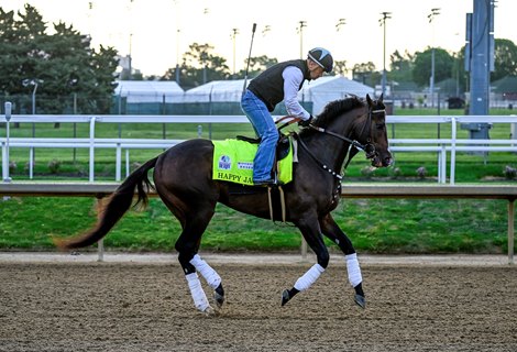 Happy Jack on the track during practice at Churchill Downs Racetrack on Thursday, May 5, 2022 in Louisville, KY.