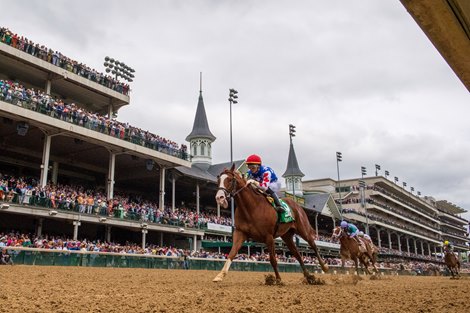 Jack Christopher with Jose Ortiz up wins the Pat Day Mile (G2) at Churchill Downs on May 7, 2022.