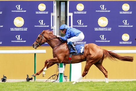 Modern Games (W. Buick) wins Emirates Poule d&#39;Essai des Poulains Gr. 1 at ParisLongchamp, France, 15/05/2022, photo: Zuzanna Lupa