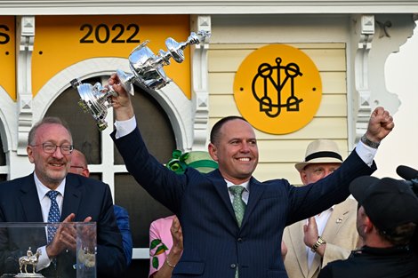 Early Voting with Jose Ortiz up wins the Preakness (G1) at Pimlico on May 21, 2022.