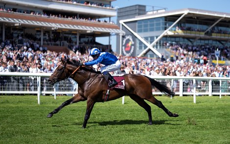 Baaeed (Jim Crowley) wins the Lockinge Stakes<br>
Newbury 14.5.22 Pic: Edward Whitaker