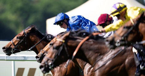 Coroebus (William Buick) wins the St James&#39;s Palace Stakes Royal Ascot 14.6.22 Pic: Edward Whitaker