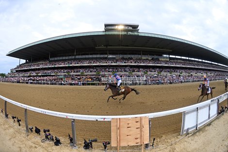 Mo Donegal wins the 2022 Belmont Stakes at Belmont Park