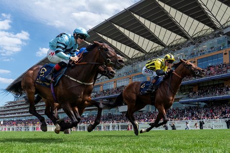 Eldar Eldarov David Egan win the G2 Queen’s Vase, Royal Ascot, Ascot, UK, 6-15-22, Mathea Kelley