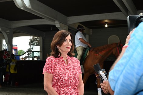 Gov. Kathy Hochul at Belmont Park on June 11, 2022.