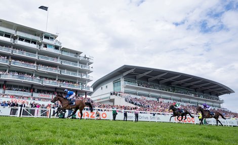 Hukum (Jim Crowley) wins the Coronation Cup<br>
Epsom 3.6.22 Pic: Edward Whitaker