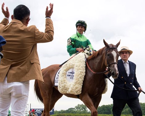 Regal Glory wins the 2022 Just a Game Stakes at Belmont Park