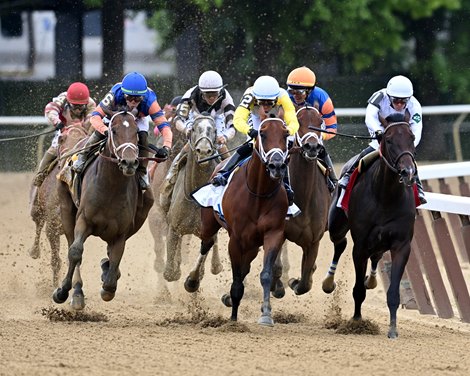 Mo Donegal wins the 2022 Belmont Stakes at Belmont Park