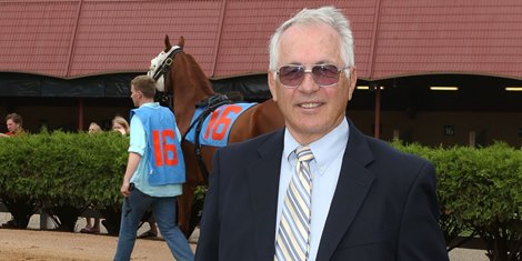 Dr. Richard Bowman in the paddock at Canterbury Park