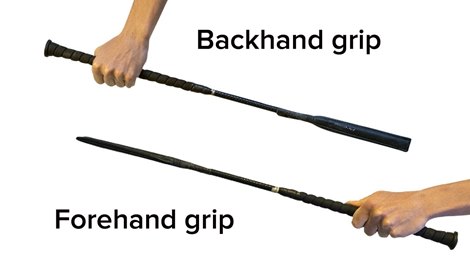 Background and Forehand grip of Whip