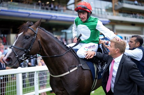Willie Muir and Pyledriver ( P.J. McDonald) after the King George VI and Queen Elizabeth Stakes Ascot 23.7.22 Pic: Edward Whitaker