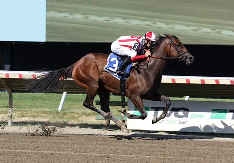 Search Results #3 with Flavien Prat riding won the $400,000 G3 Molly Pitcher Stakes at Monmouth Park Racetrack in Oceanport, NJ on Saturday July 23, 2022