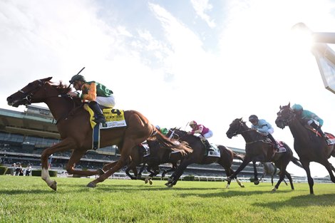 Classic Causeway wins the 2022 Caesars Belmont Derby Invitational Stakes at Belmont Park