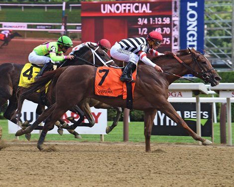 Tarabi wins the 2022 Wilton Stakes at Saratoga