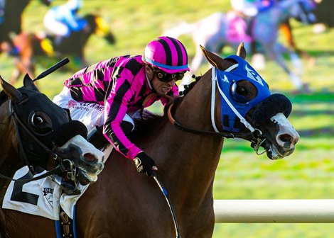 Carmerlita&#39;s Man and jockey Juan Hernandez win the $150,0000 California Dreamin&#39; Stakes, Saturday, August 6, 2022 at Del Mar Thoroughbred Club, Del Mar CA.<br><br />
&#169; BENOIT PHOTO