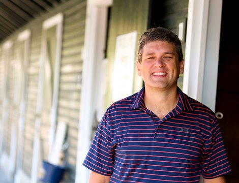 Zach Madden at The Saratoga Sale Sales scenes, and hips at The Saratoga Sale at Fasig-Tipton in Saratoga Springs, N.Y., on Aug. 5,2022.