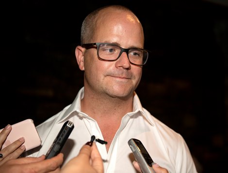 M.V. Magnier at the August yearling session of The Saratoga Sale on Aug. 8, 2022, in Saratoga Springs, N.Y.