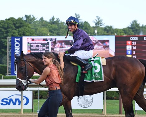 Golden Pal wins the 2022 Troy Stakes at Saratoga