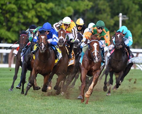 Nations Pride wins the 2022 Caesars Saratoga Derby Invitational Stakes at Saratoga
