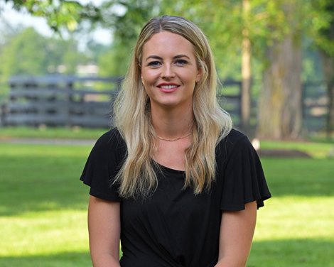 Rebecca Nicholson with Three Chimneys<br>
Sharp Azteca at Three Chimneys Farm on Aug. 17, 2022.