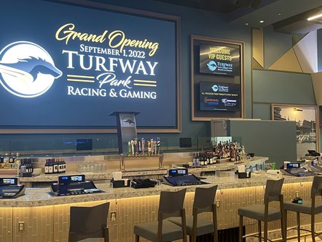 The sports bar area at the new Turfway Park Racing & Gaming