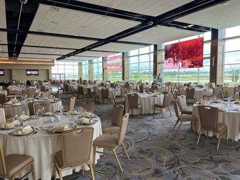 The event center, which also will be the main viewing area for live races, at the new Turfway Park Racing & Gaming