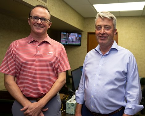 (L-R): Cormac Breathnach and Tony Lacy<br><br />
Scenes at Keeneland September Sale on Sept. 20, 2022.