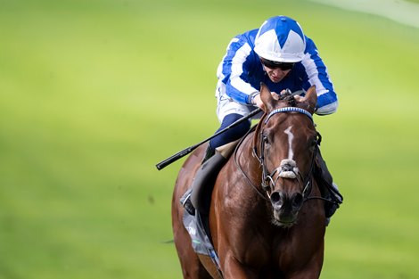The Foxes (David Probert) wins the Royal Lodge <br><br />
Newmarket 24.9.22 Pic: Edward Whitaker