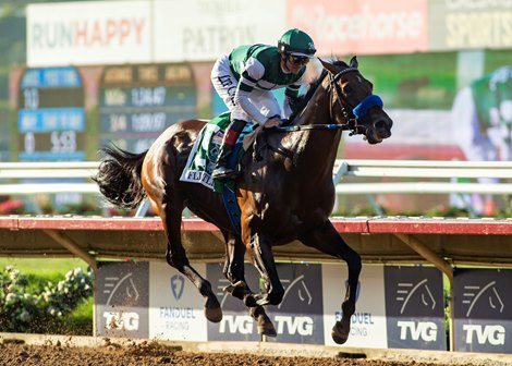 Superstar Flightline and jockey Flavien Prat win the Grade I, $1,000,000 Pacific Classic Saturday, September 3, 2022 at Del Mar Thoroughbred Club, Del Mar, CA.  <br>
Benoit Photo