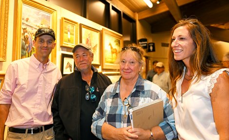 (L-R): Aidan O’Meara, Jeff Reddoch, Chiquita Reddoch, and Leah O’Meara at the Keeneland September Sale