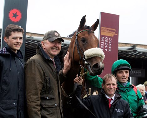 Tahiyra and Chris Hayes after winning the Moyglare Stud Stakes at The Curragh on September 11th, 2022.