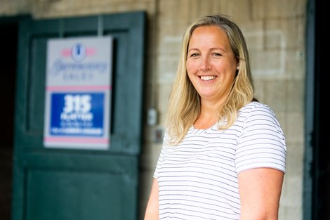 Emma Quinn at the Garrencasey Sales consignment at the Keeneland September Yearling Sale in Lexington, KY, on Sept. 11, 2022.