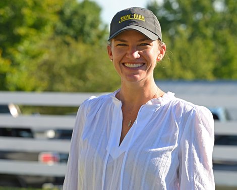 Lynn Hancock with Stone Farm<br><br />
Scenes at Keeneland September Sale on Sept. 9, 2022.