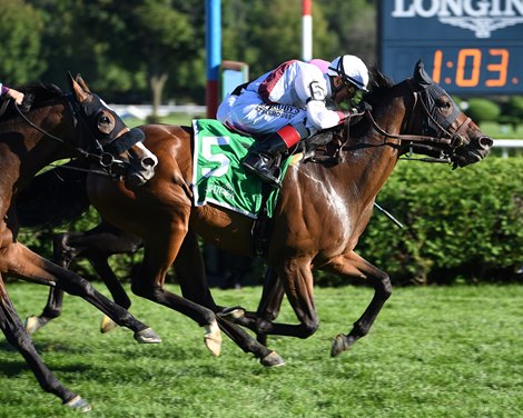 Thin White Duke wins the 2022 Lucky Coin Stakes at Saratoga