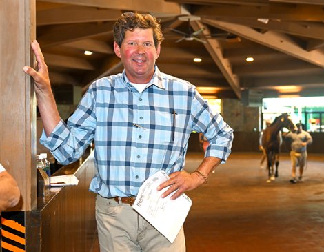 Rodney Nardiello at the Keeneland September Yearling Sale on Sept. 15, 2022, at Keeneland in Lexington, KY.