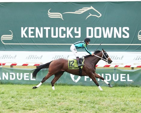 One Timer wins 2022 Franklin-Simpson Stakes at Kentucky Downs