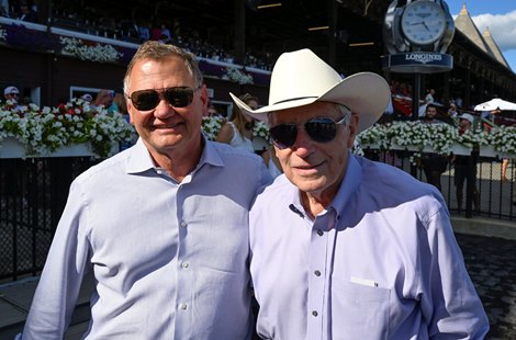 Owner John Bellinger and trainer D. Wayne Lukas at the Saratoga Race Course  Saturday Aug 13, 2022 in Saratoga Springs N.Y.