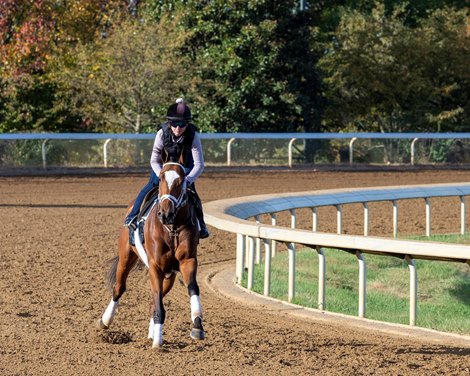 Malathaat with Amelia Green at Keeneland on October 15, 2022