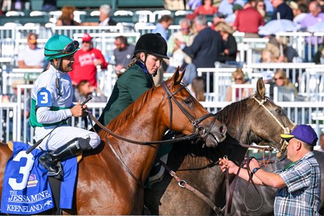 Delight with Luis Saez wins the JPMorgan Chase Jessamine (G2) at Keeneland, Lexington, Kentucky on October 7, 2022.